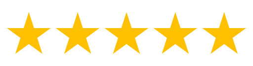 Five yellow stars on a white background