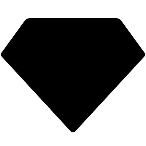 Black diamond shape on a white background